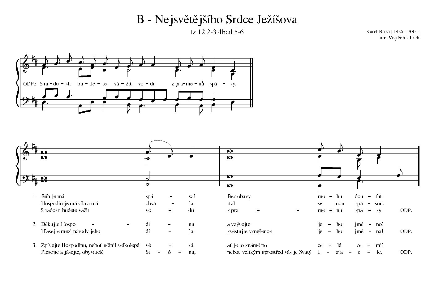 B - Nejsvětějšího Srdce Ježíšova