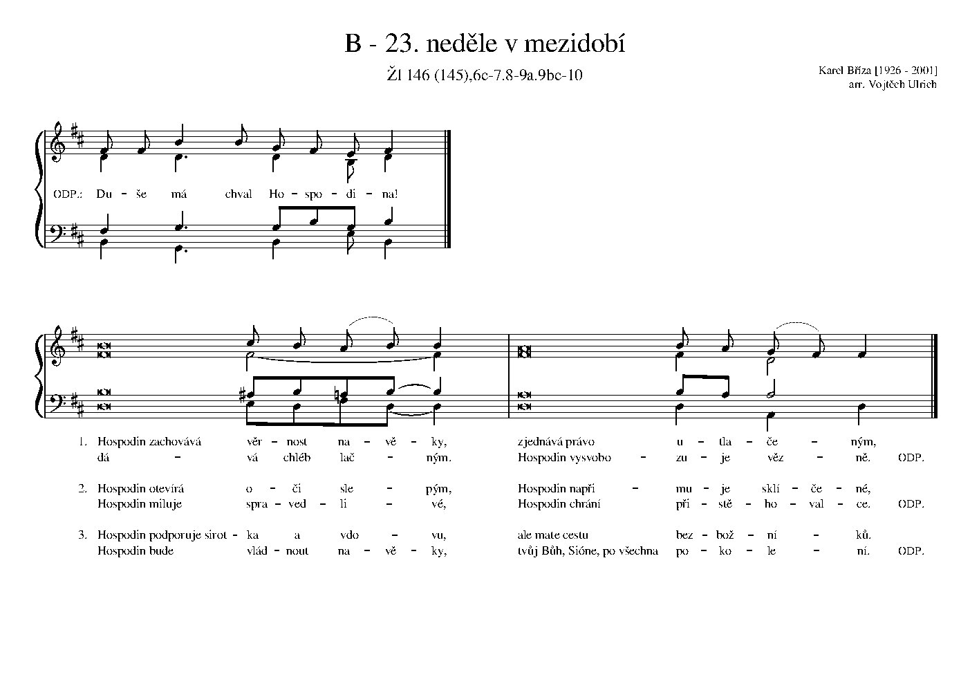 B - 23. neděle v mezidobí