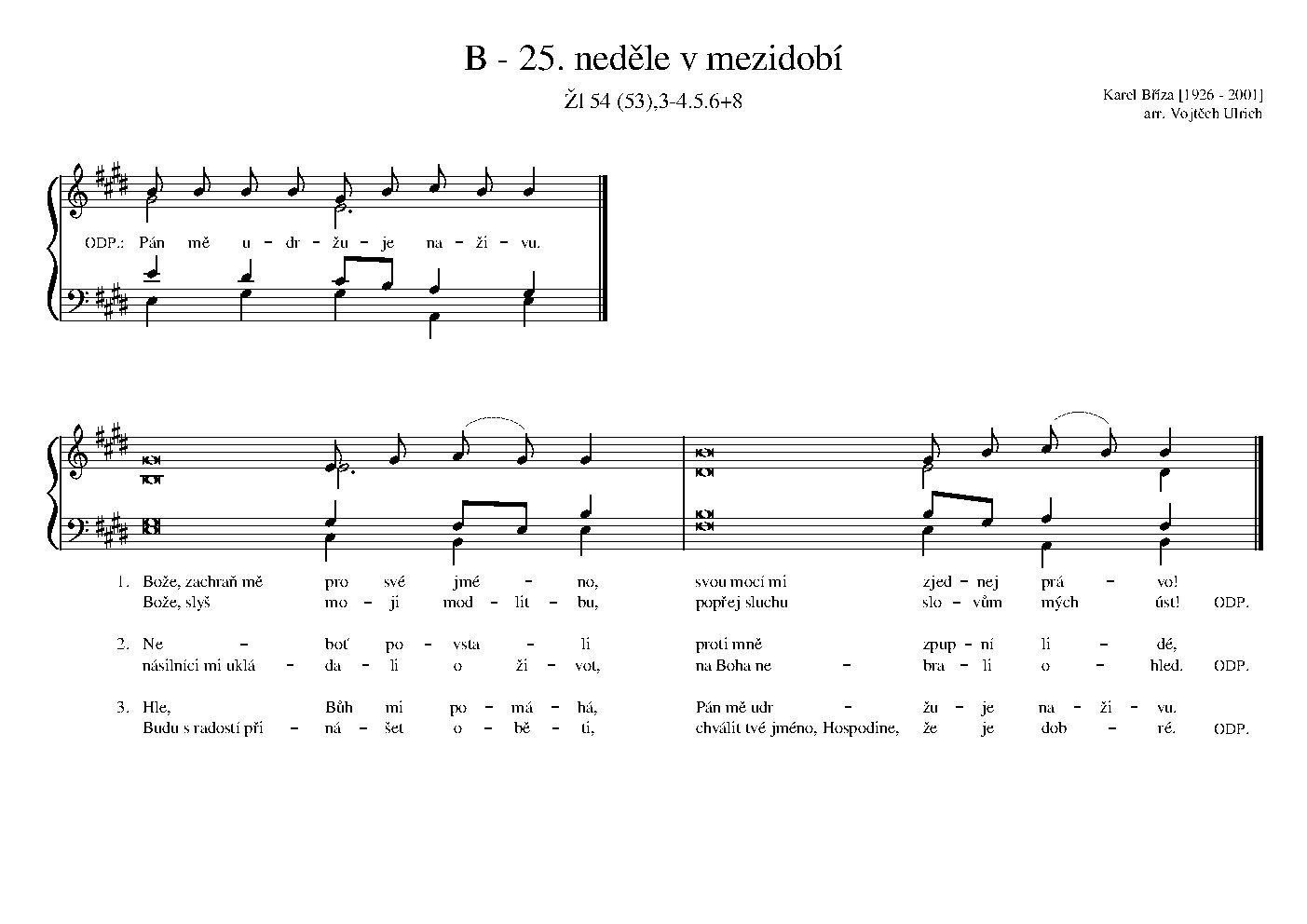 B - 25. neděle v mezidobí