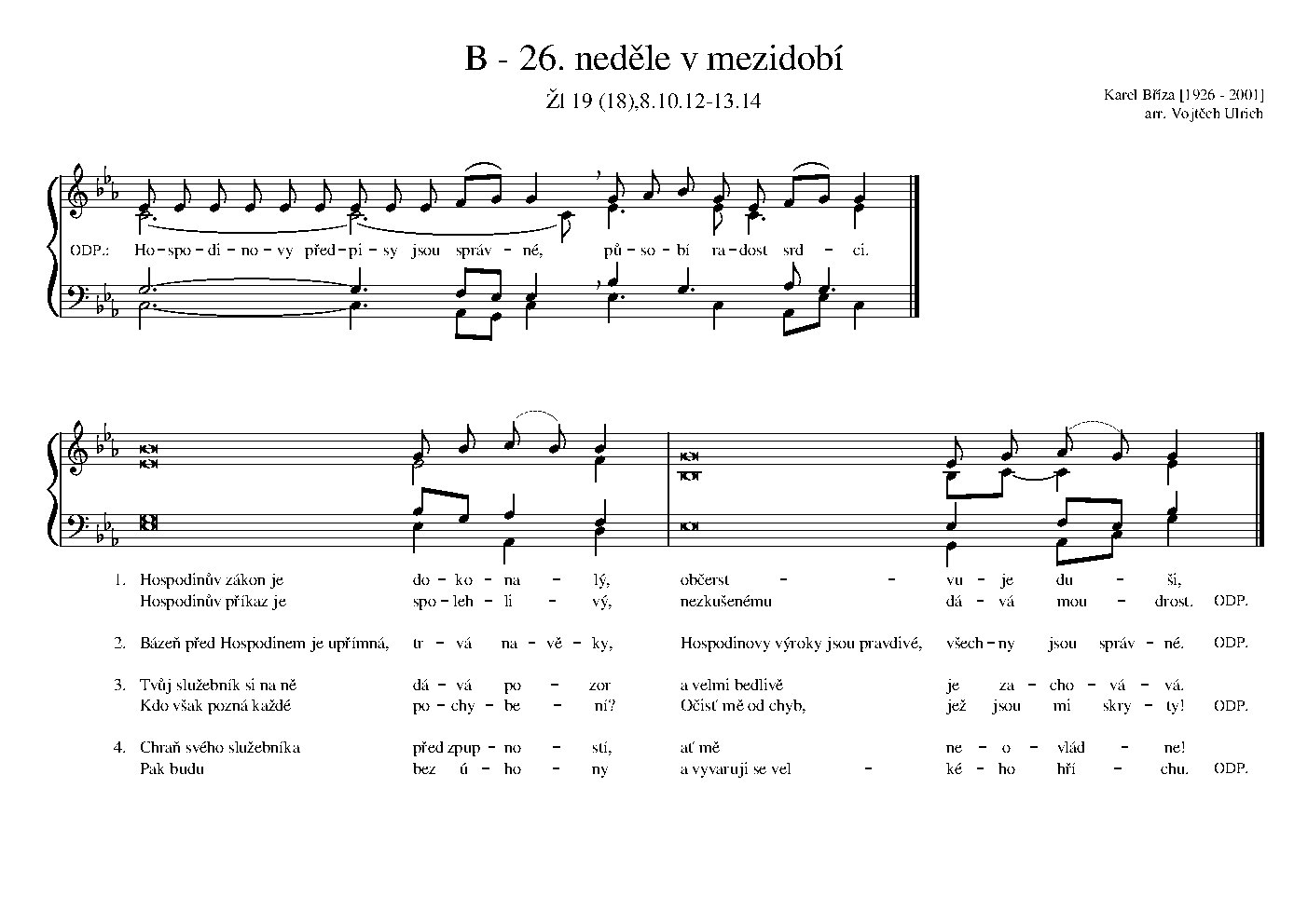 B - 26. neděle v mezidobí