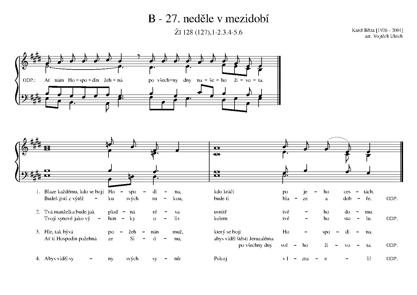 B - 27. neděle v mezidobí