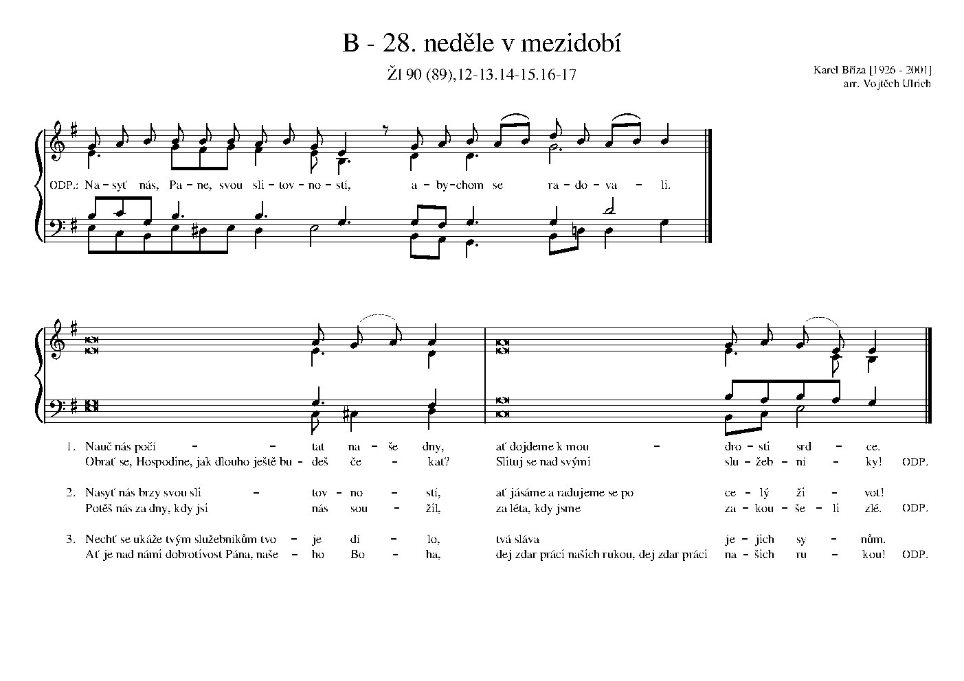 B - 28. neděle v mezidobí