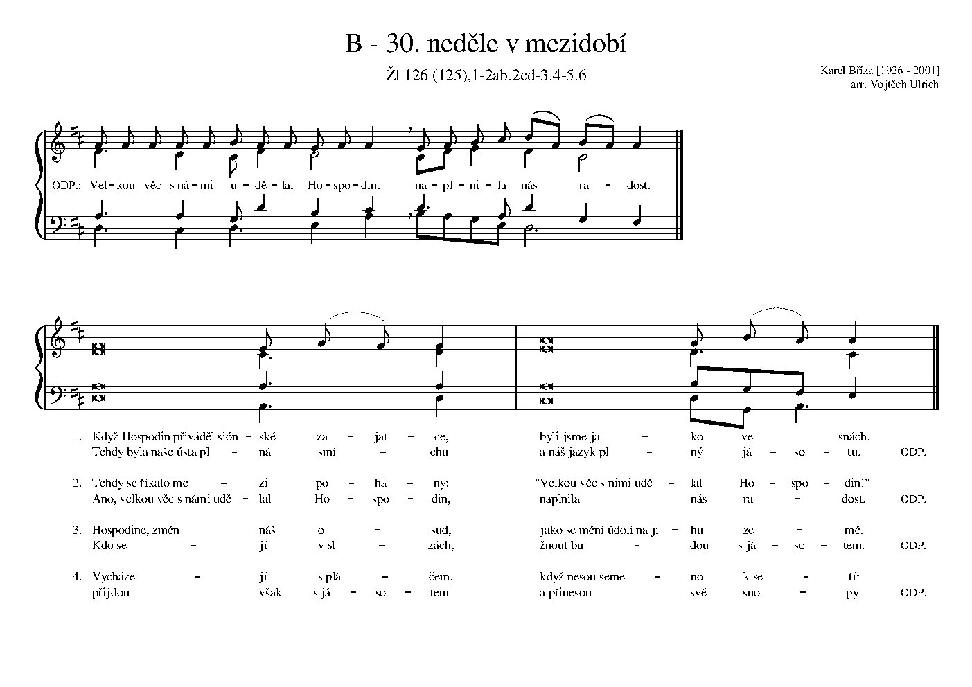 B - 30. neděle v mezidobí