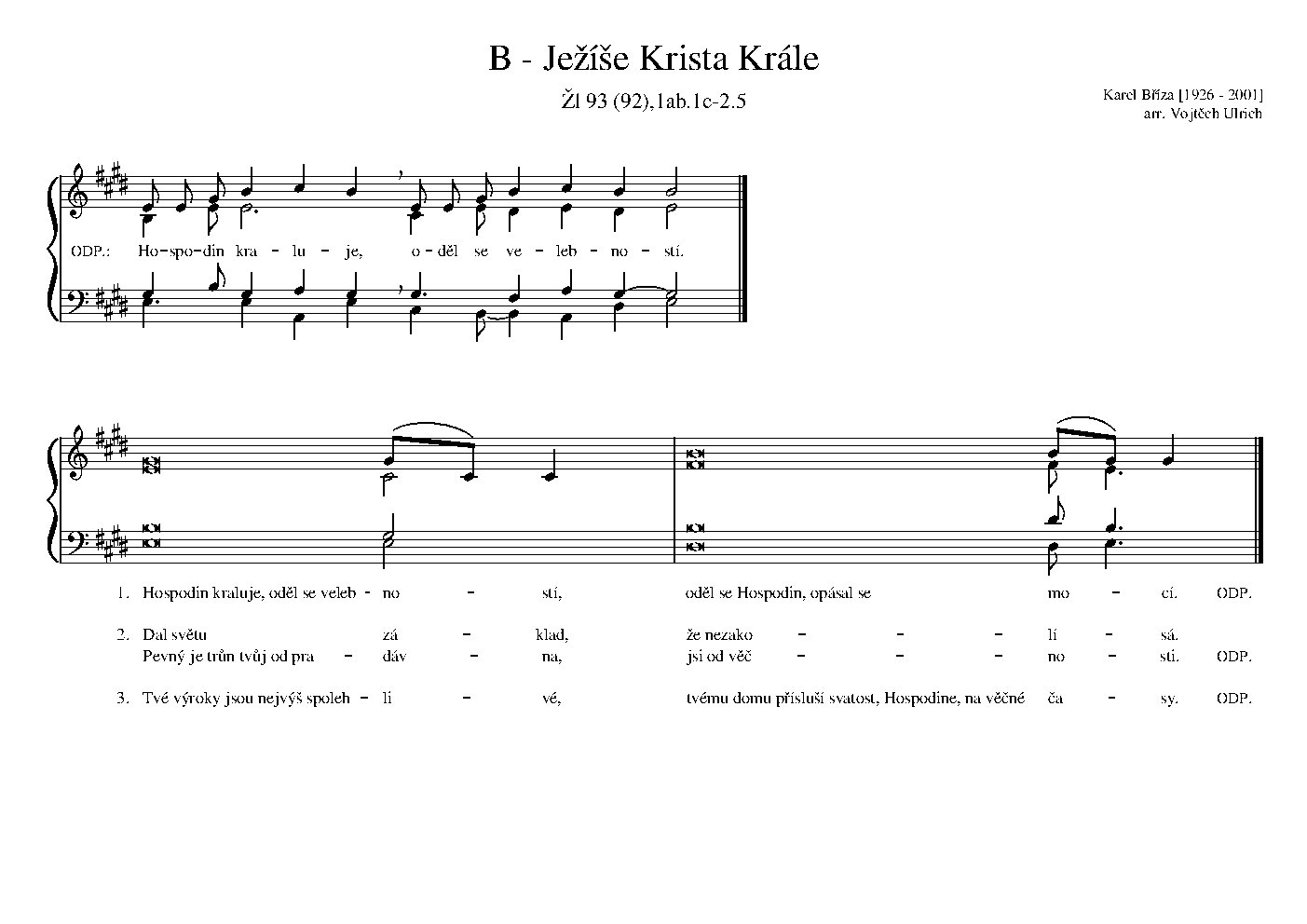 B - Ježíše Krista Krále