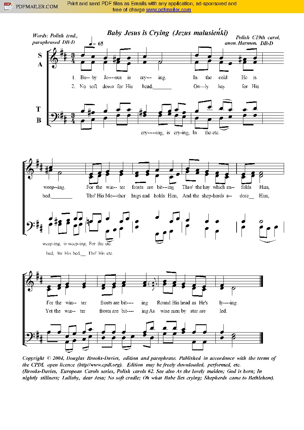 Baby Jesus is crying (Jezus malusienki)