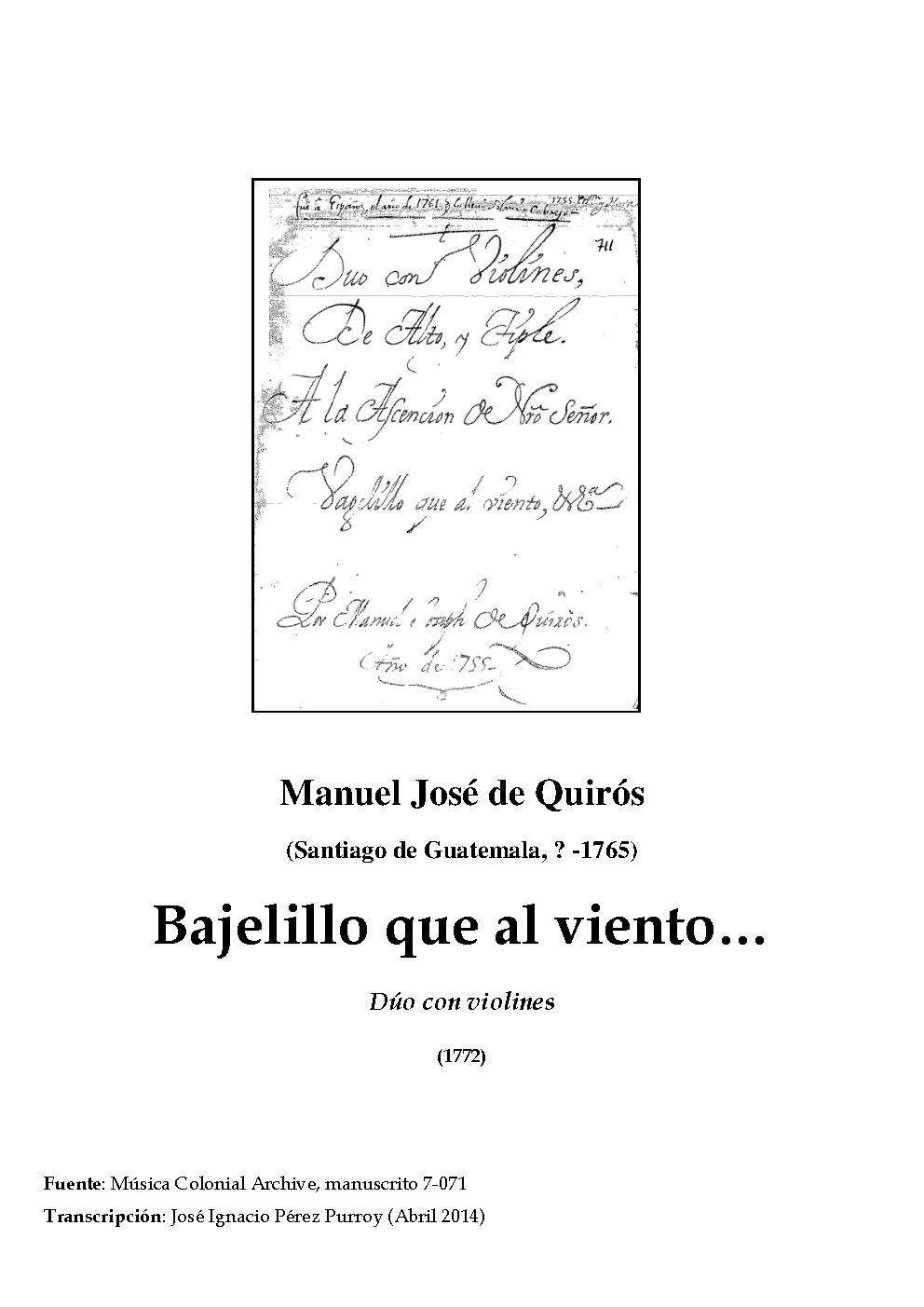 Bajelillo que al viento
