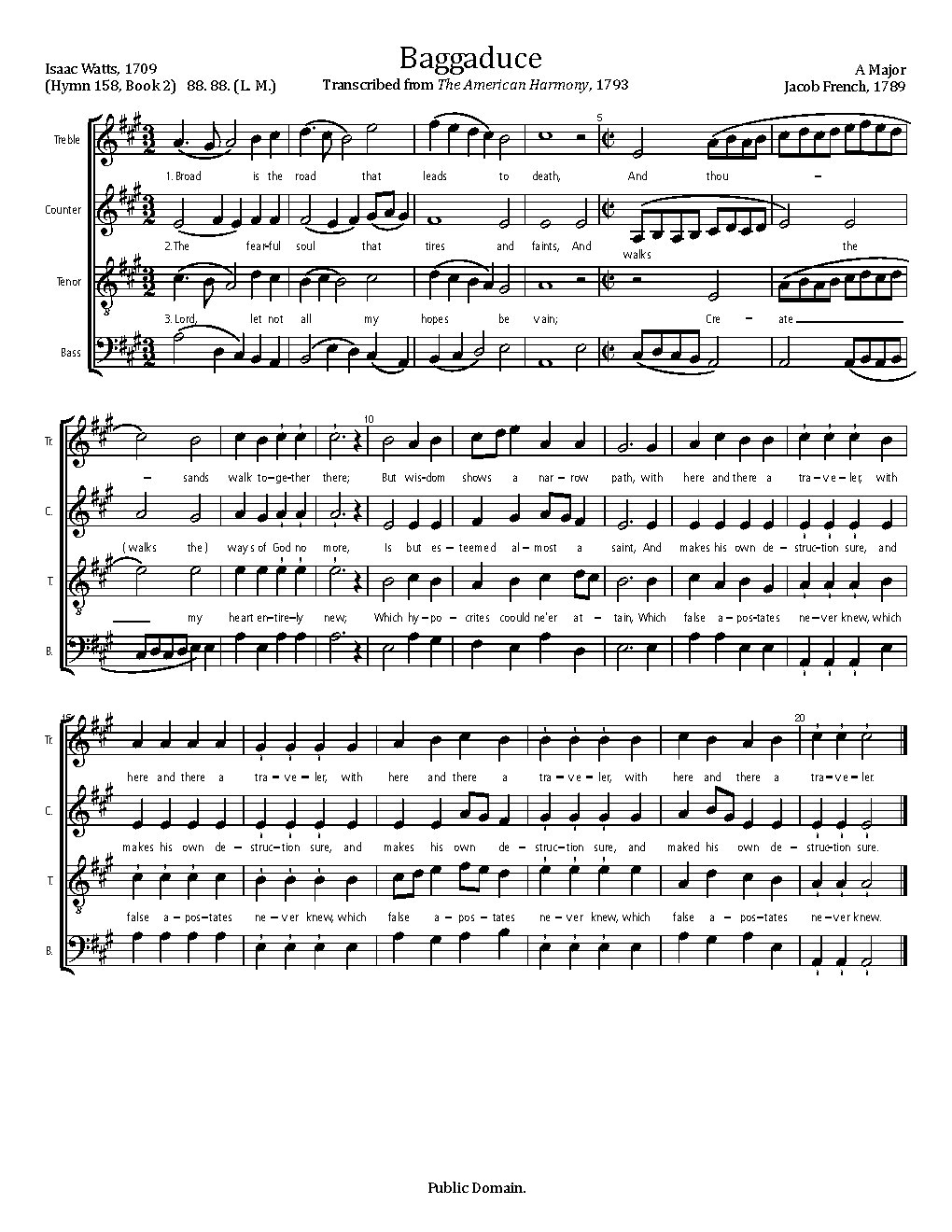 Baggaduce - Choir Script PDF Thumbnail