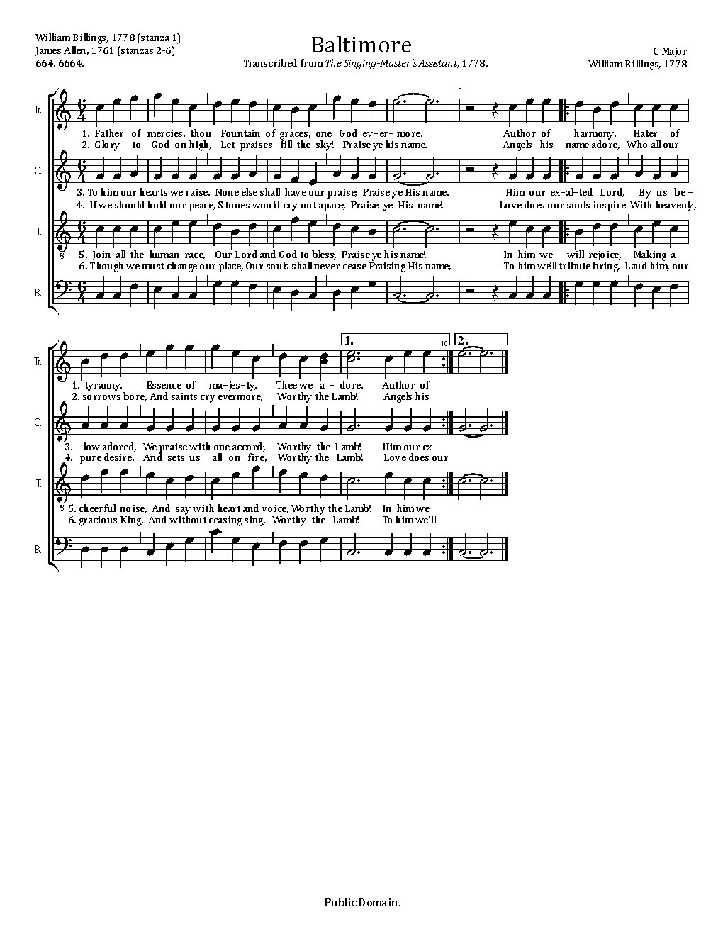 Baltimore - Choir Script PDF Thumbnail