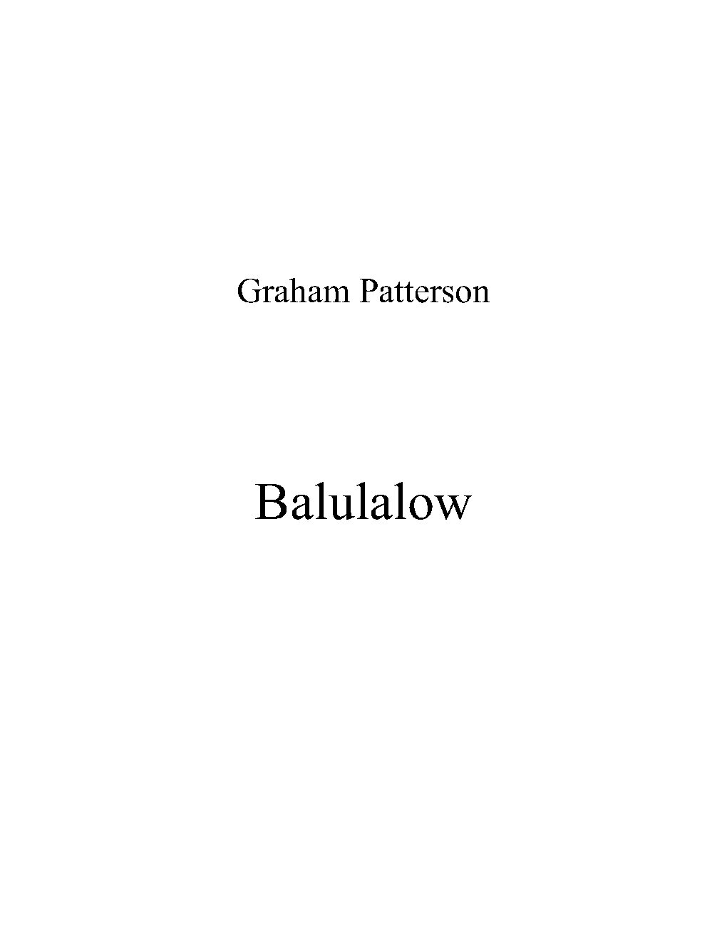 Balulalow for trebles - Choir Script PDF Thumbnail