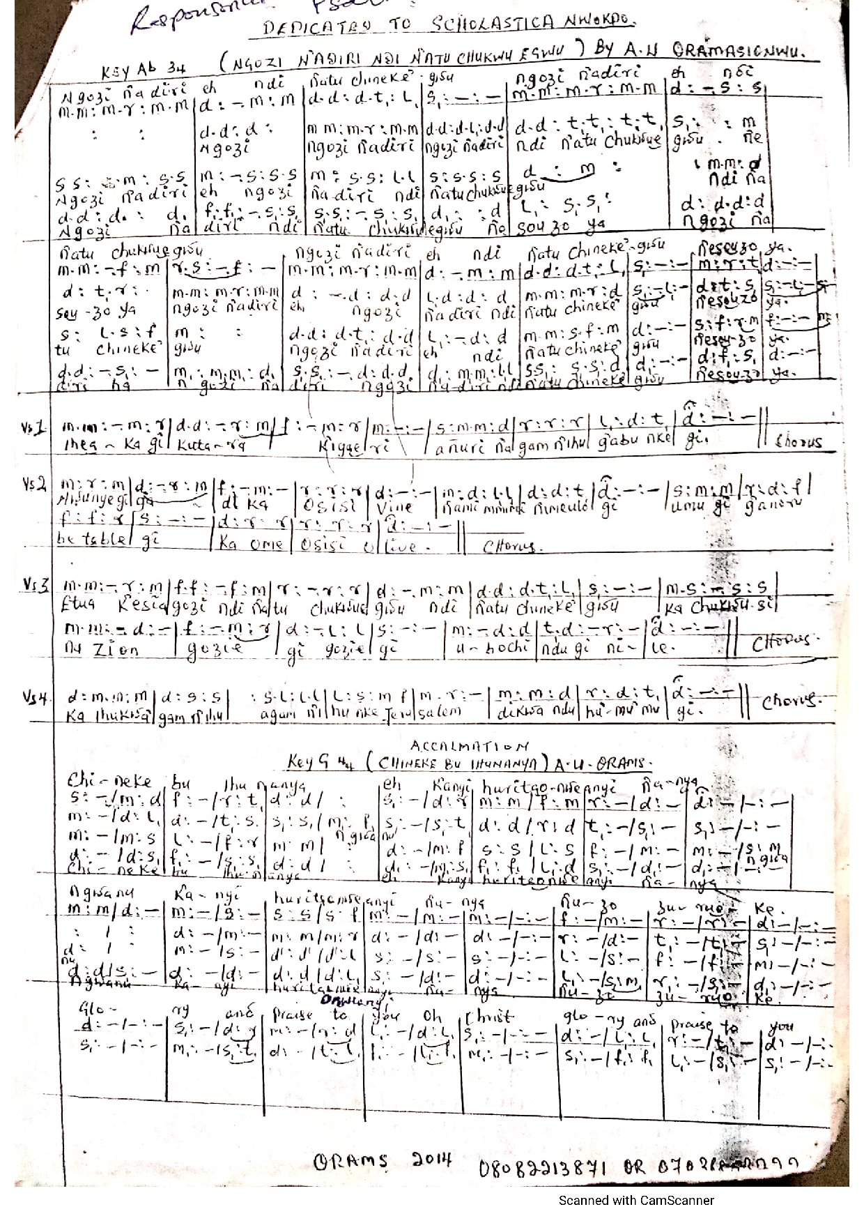 Wedding Psalm - Download Choir Script PDF