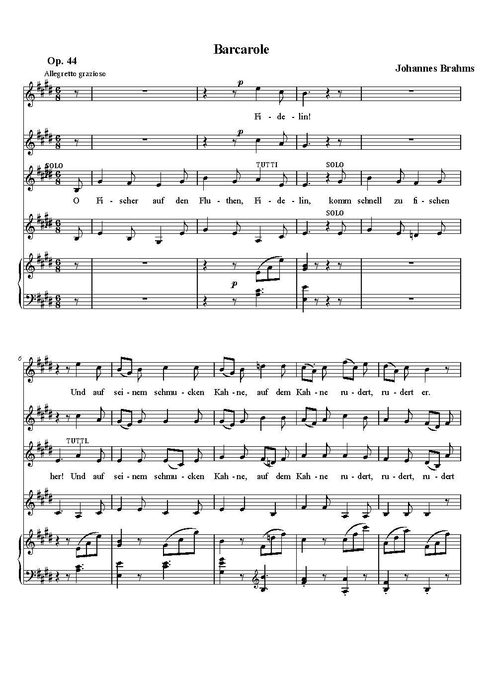 Barcarole op. 44, 3