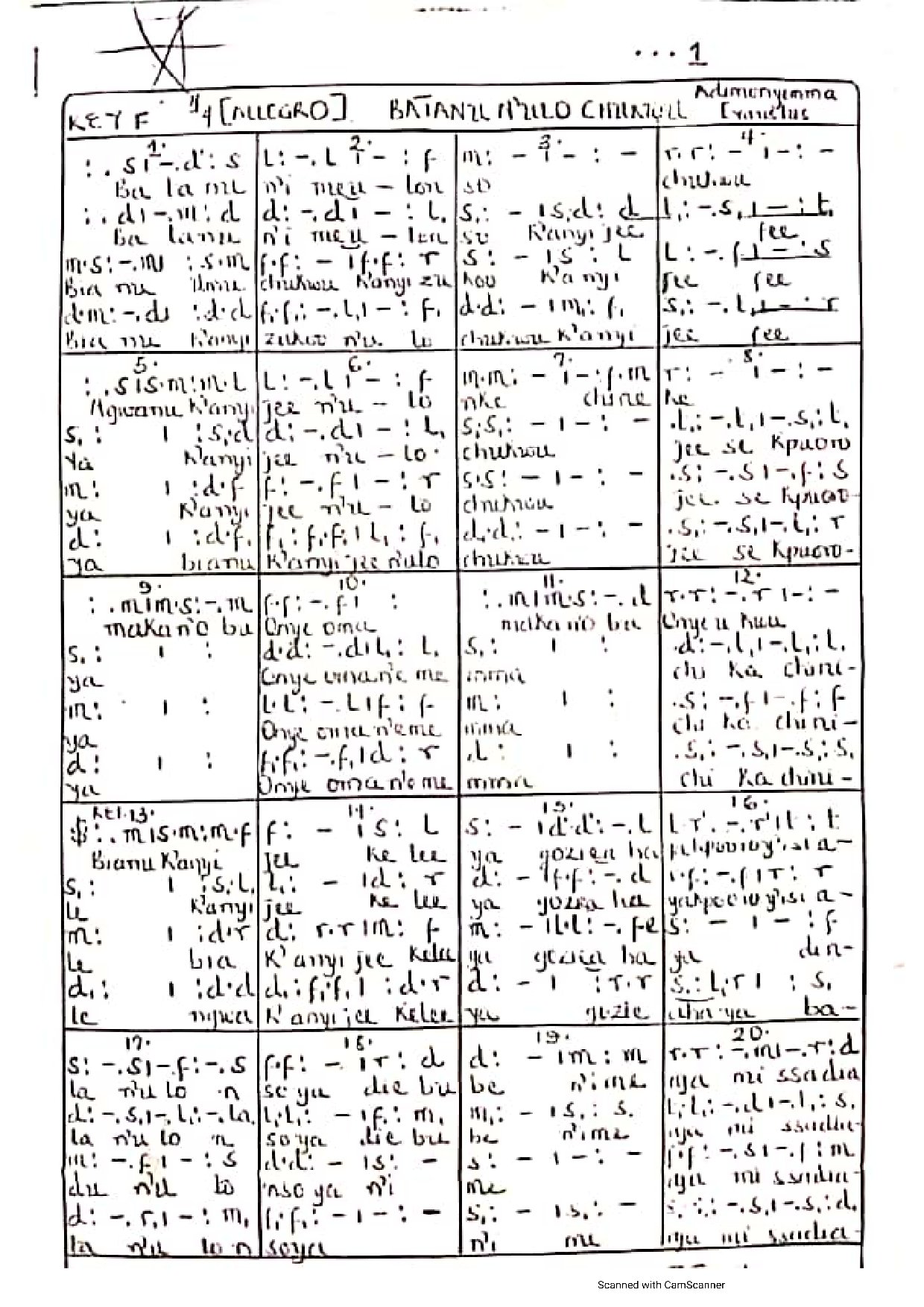 Batanu N Ulo Chukwu ~ Adimonyemma Evaristus - Download Choir Script PDF