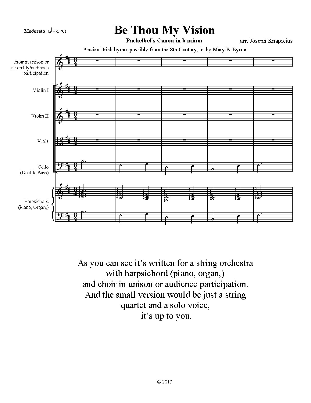 Be Thou My Vision - Choir Script PDF Thumbnail