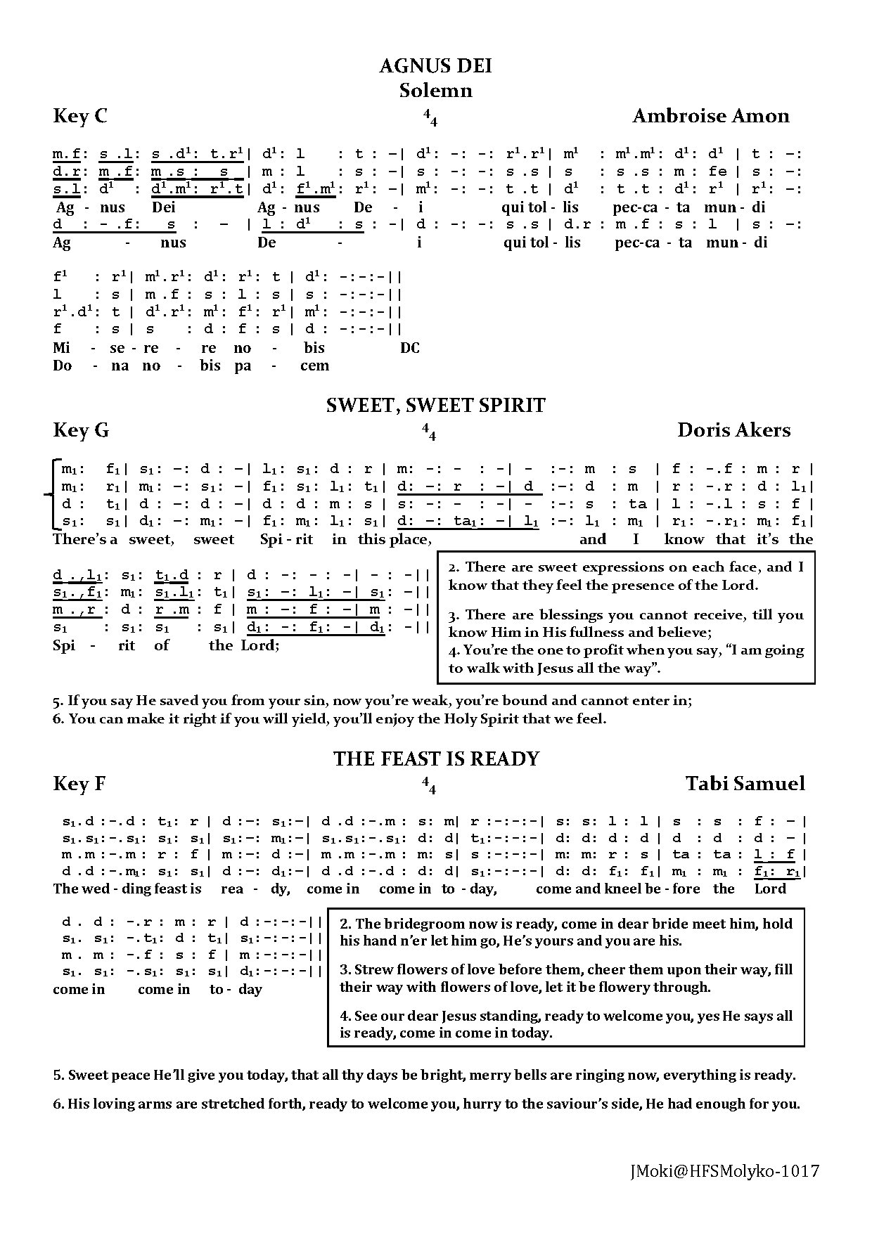 The Wedding Feast Is Ready - Download Choir Script PDF