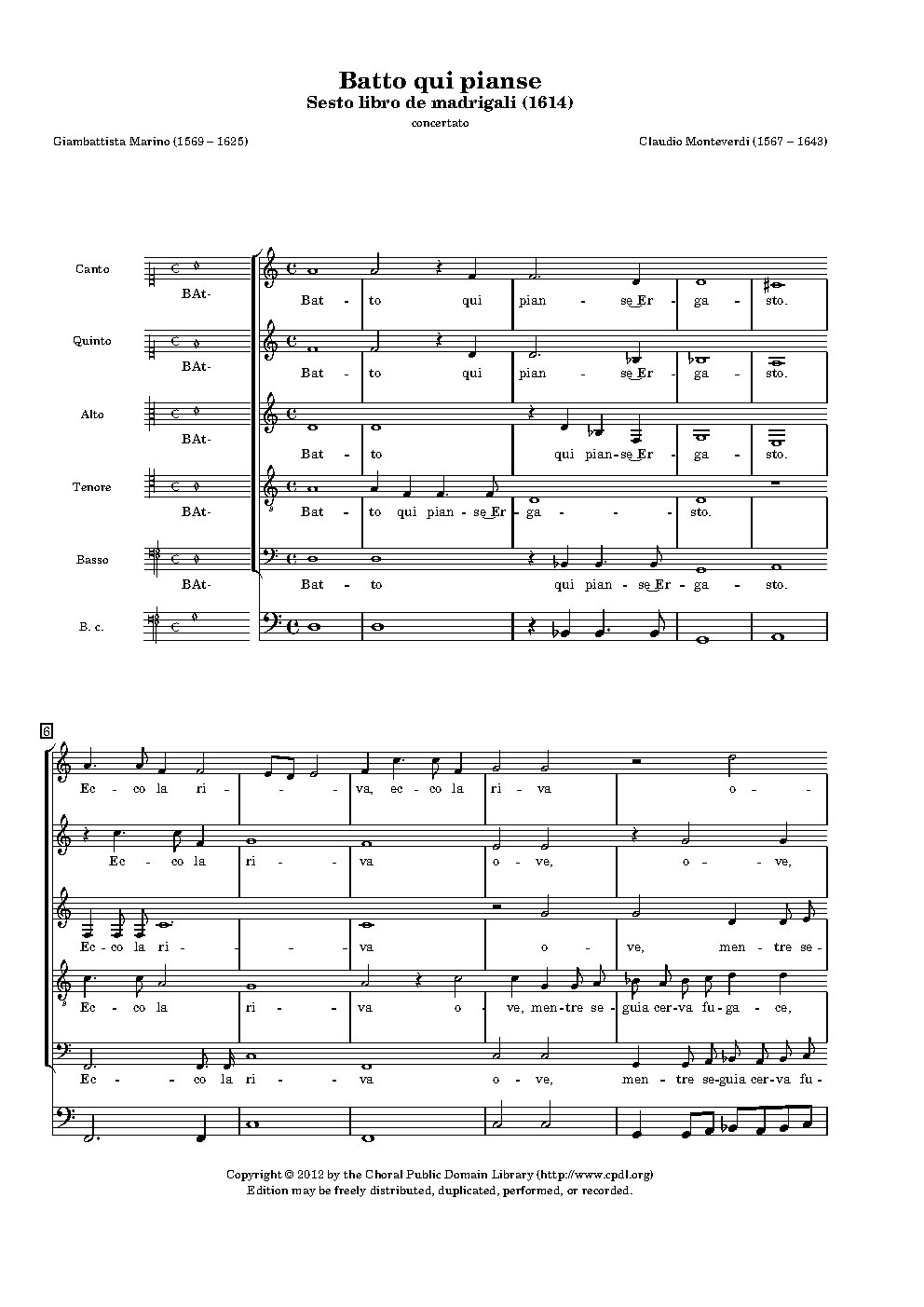 Batto, qui pianse Ergasto