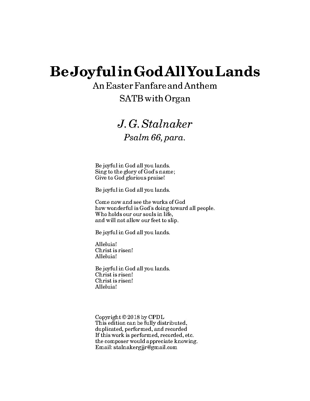 Be Joyful in God