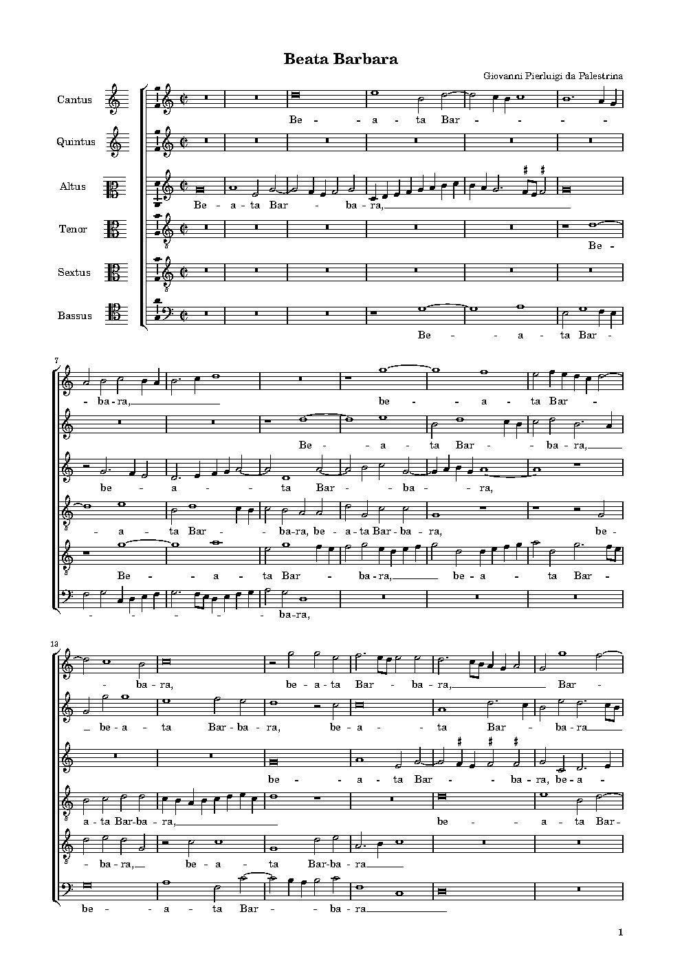 Beata Barbara - Choir Script PDF Thumbnail