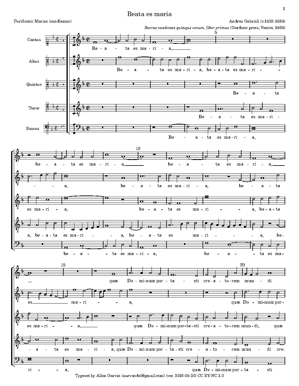Beata es maria - Choir Script PDF Thumbnail