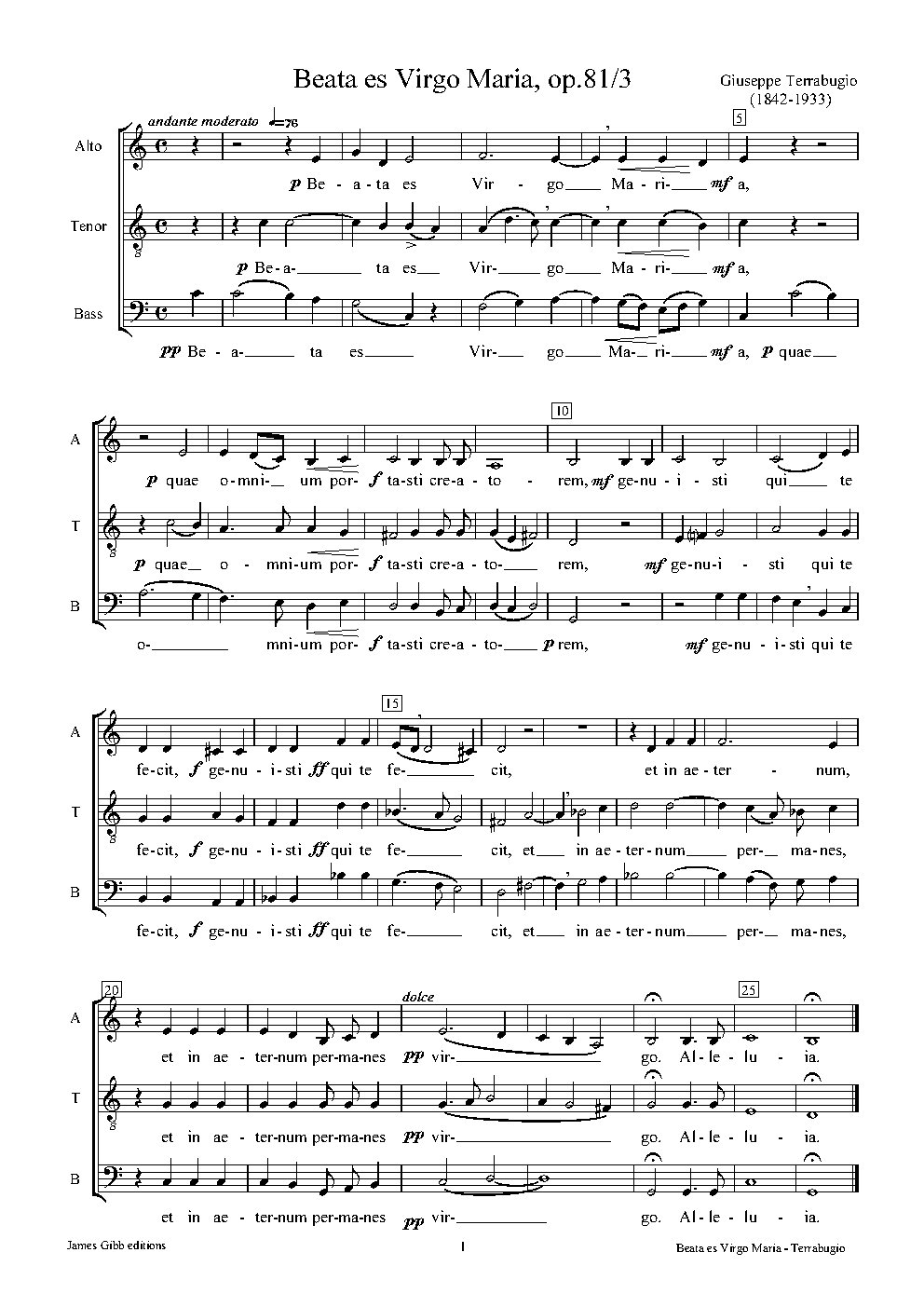 Beata es Virgo Maria - Choir Script PDF Thumbnail
