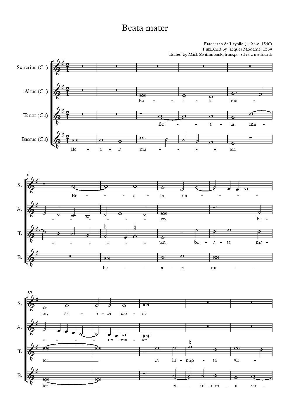 Beata mater - Choir Script PDF Thumbnail