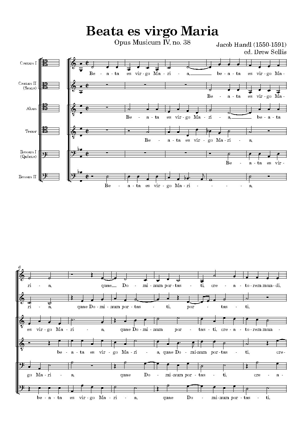Beata es virgo Maria - Choir Script PDF Thumbnail