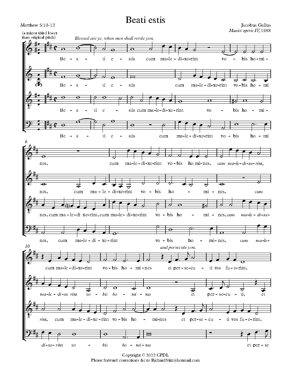 Beati estis - Choir Script PDF Thumbnail