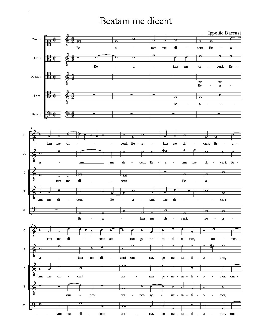 Beatam me dicent - Choir Script PDF Thumbnail
