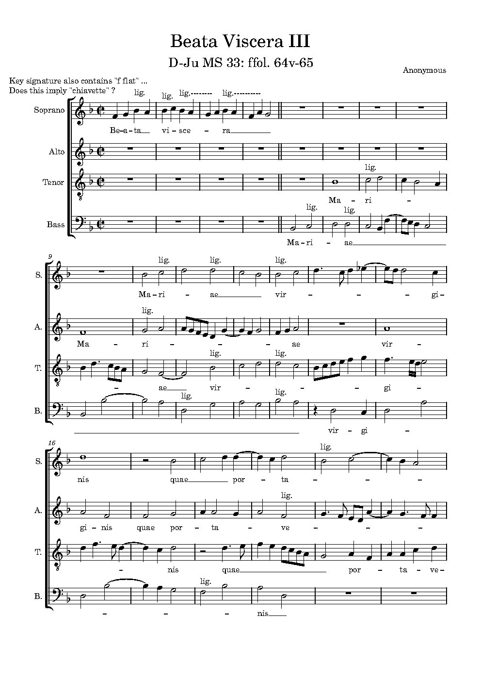 Beata Viscera III (D-Ju MS 33)