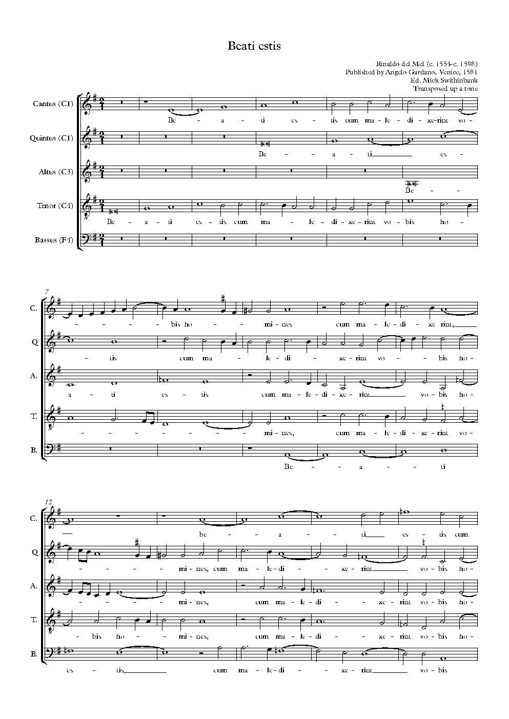 Beati estis - Choir Script PDF Thumbnail