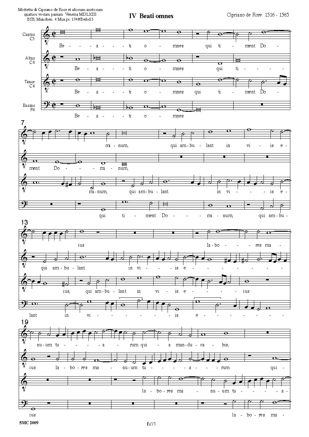 Beati Omnes - Ecce Sic Benedicatur