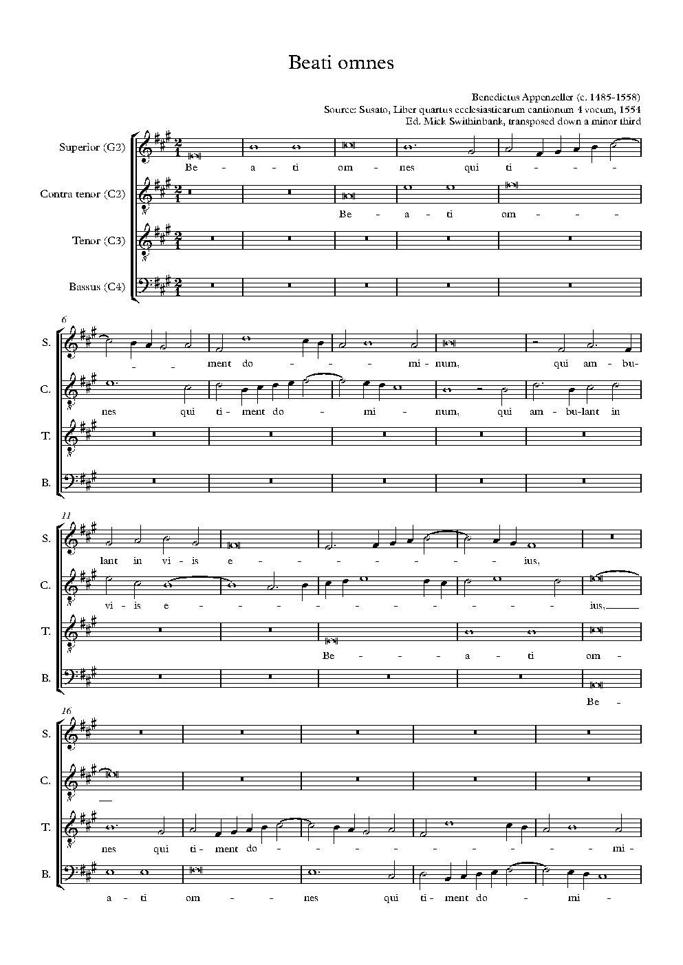 Beati omnes qui timent Dominum