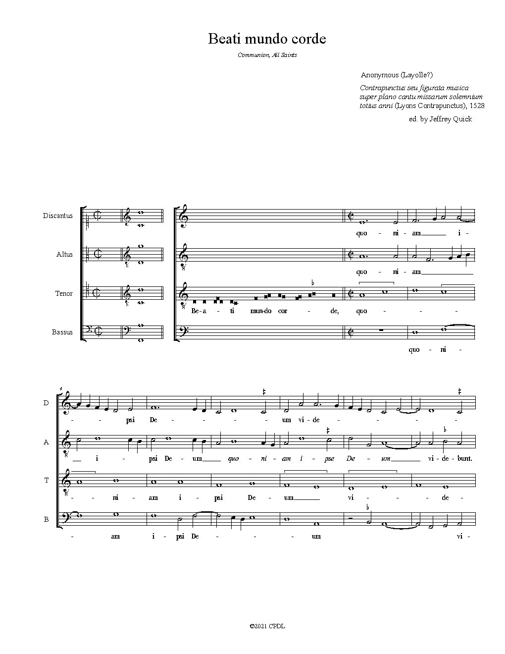 Beati mundo corde - Choir Script PDF Thumbnail