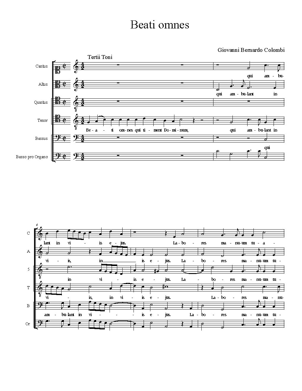 Beati omnes - Choir Script PDF Thumbnail