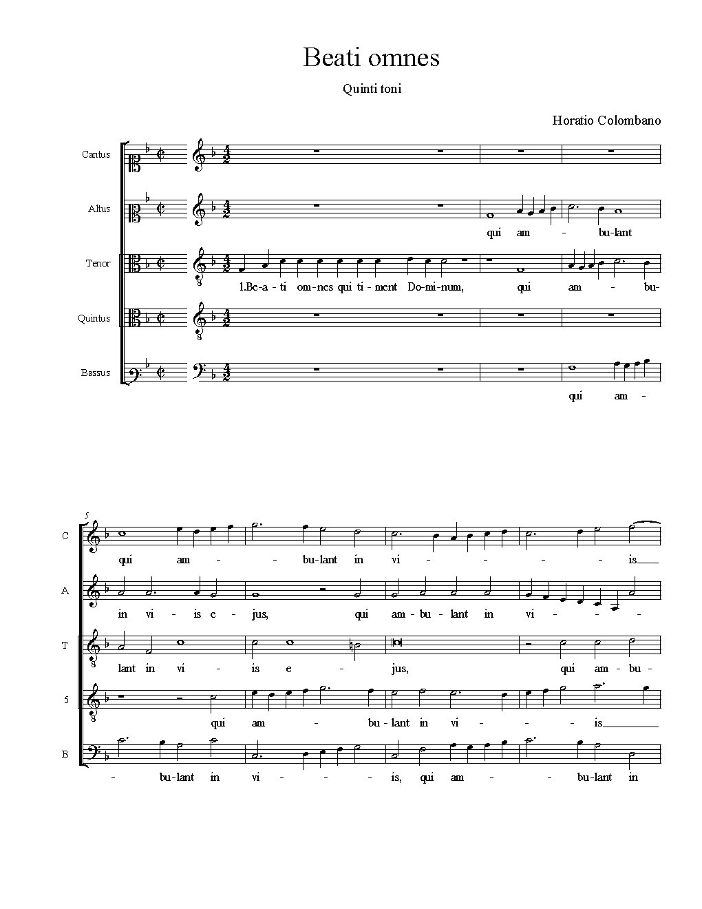 Beati omnes - Choir Script PDF Thumbnail