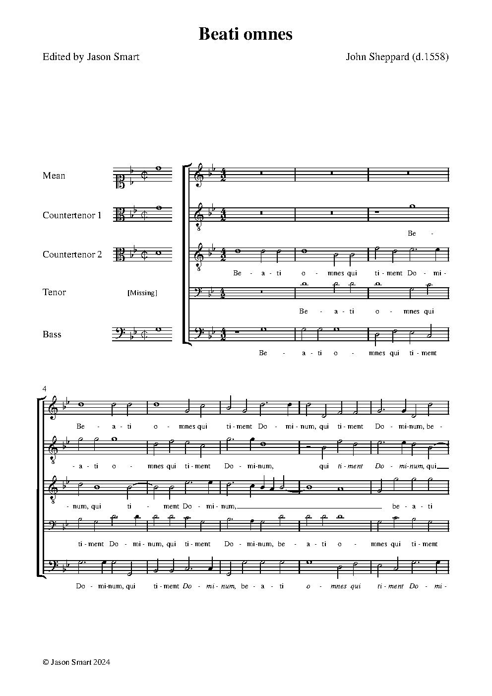 Beati omnes - Choir Script PDF Thumbnail