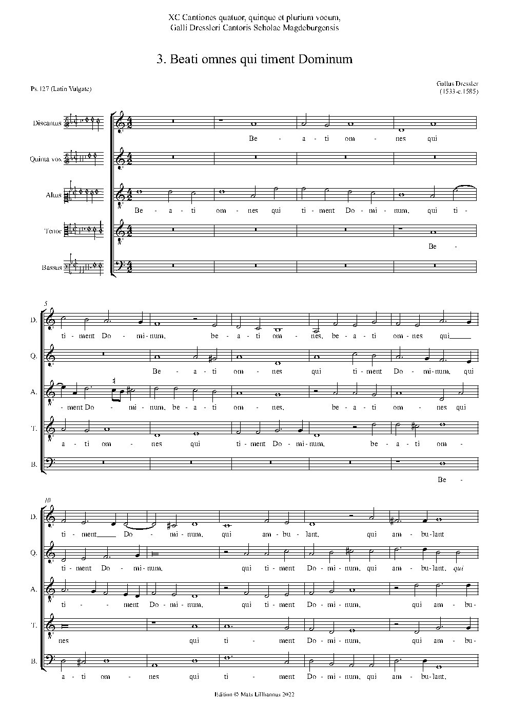 Beati omnes qui timent Dominum