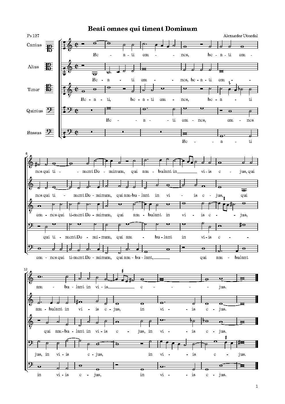 Beati omnes qui timent Dominum