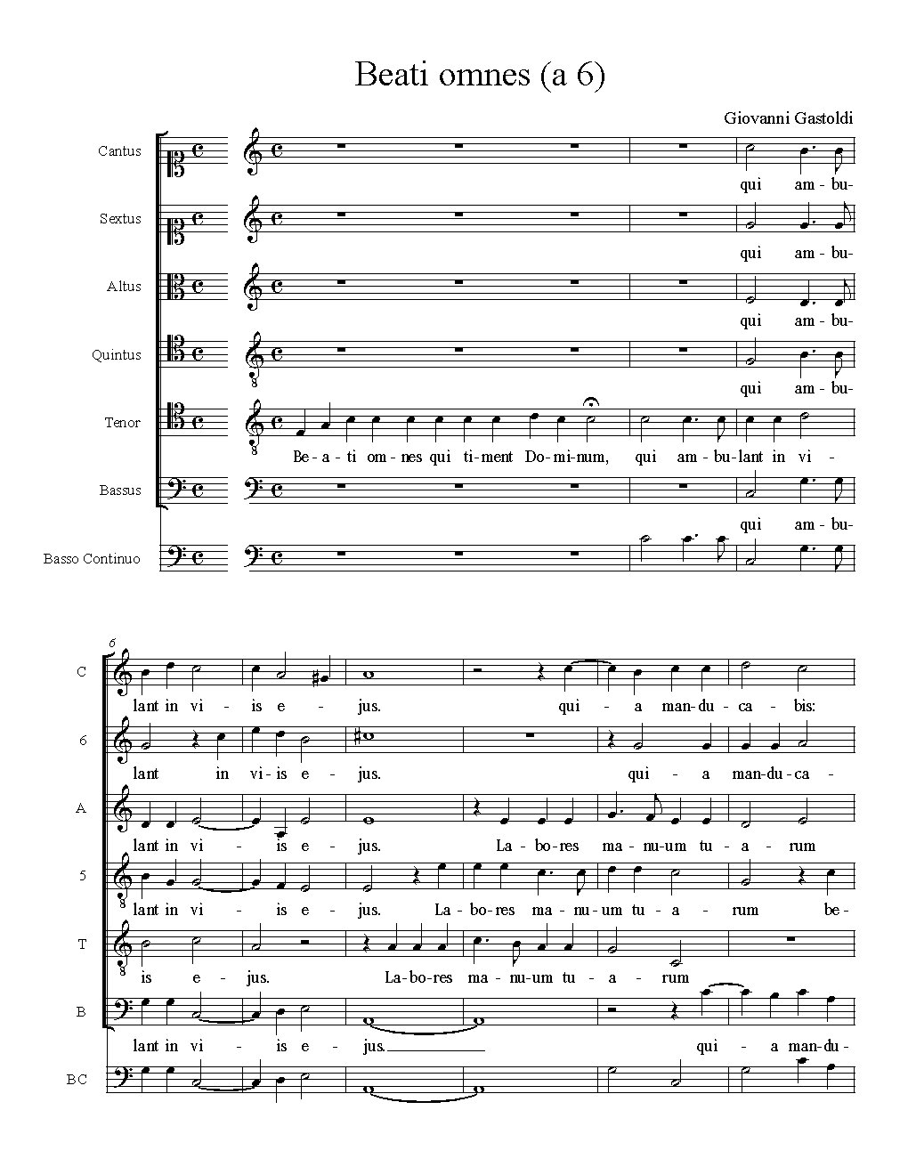Beati omnes (a 6)