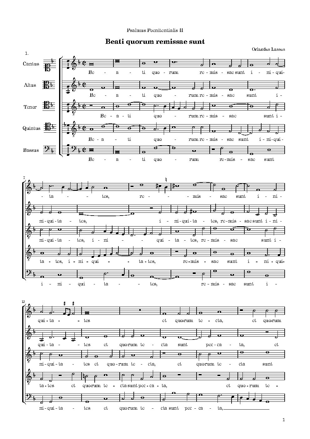 Beati quorum remissae sunt