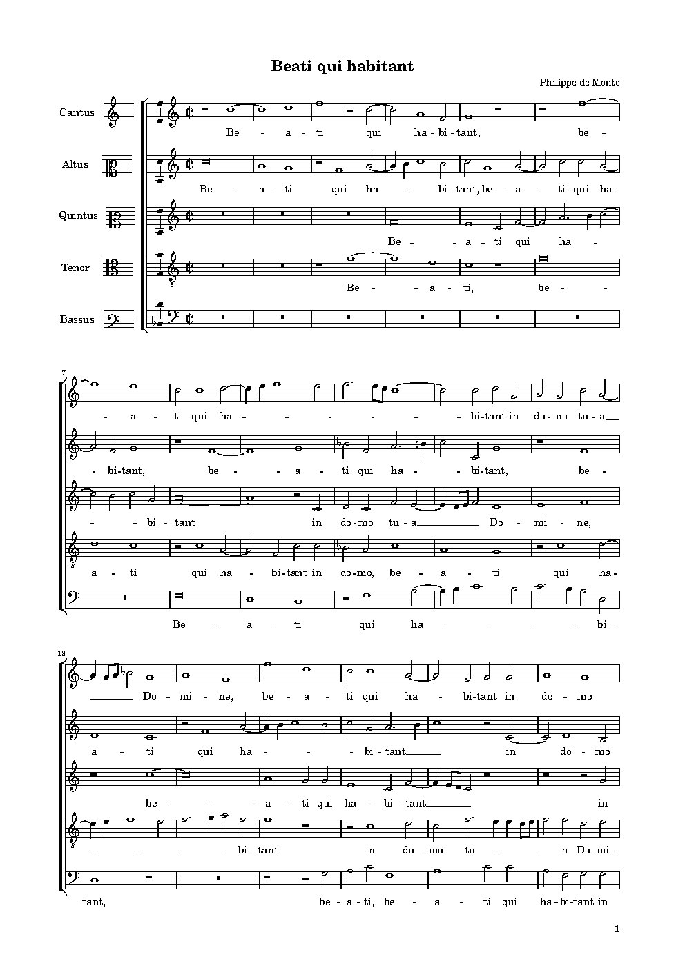 Beati qui habitant