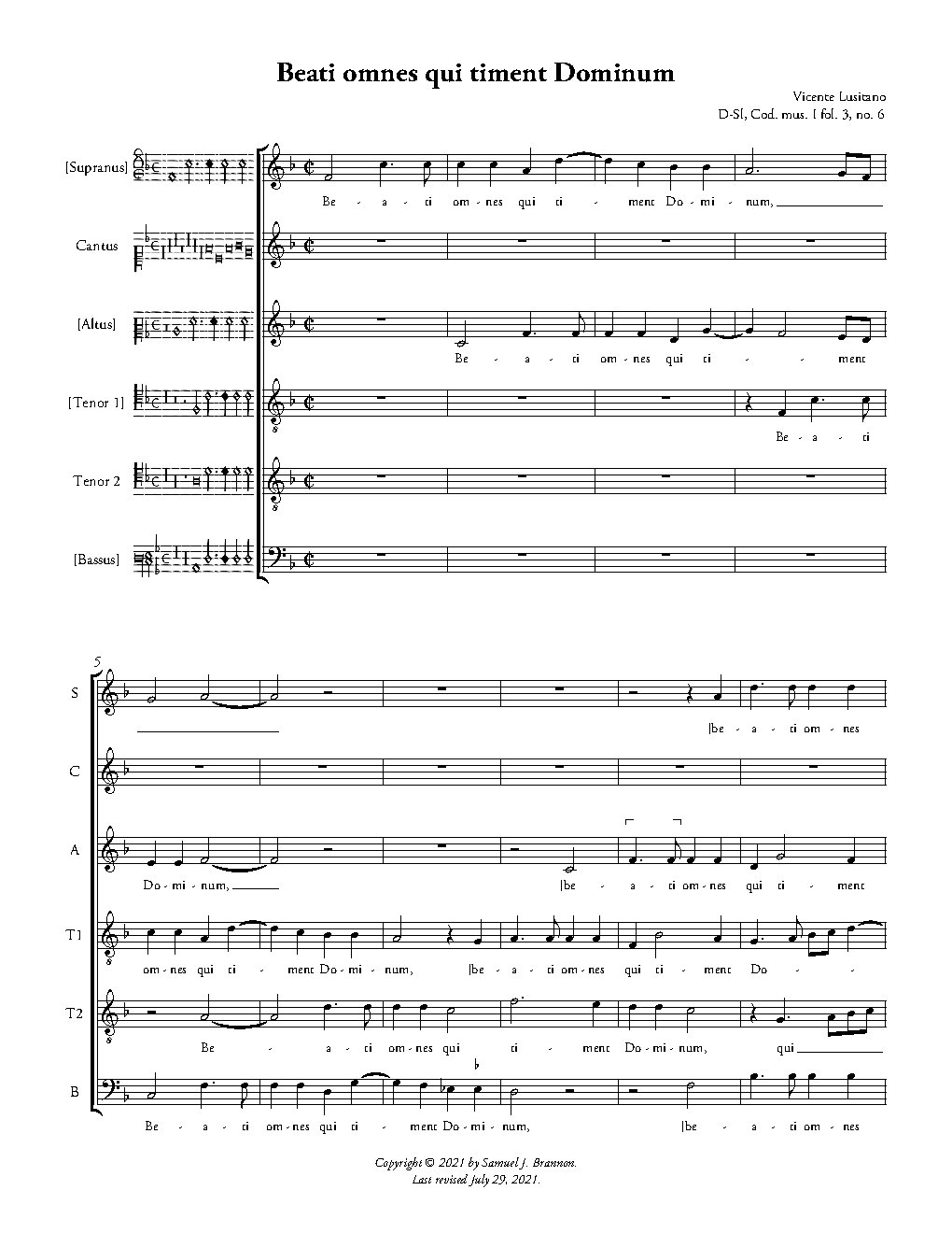 Beati omnes qui timent Dominum