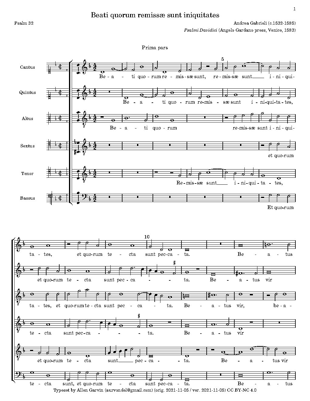 Beati quorum remissæ sunt iniquitates