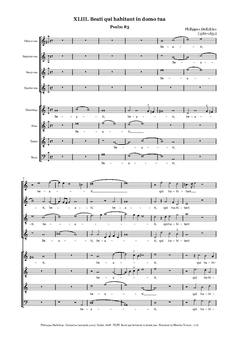 Beati qui habitant in domo tua