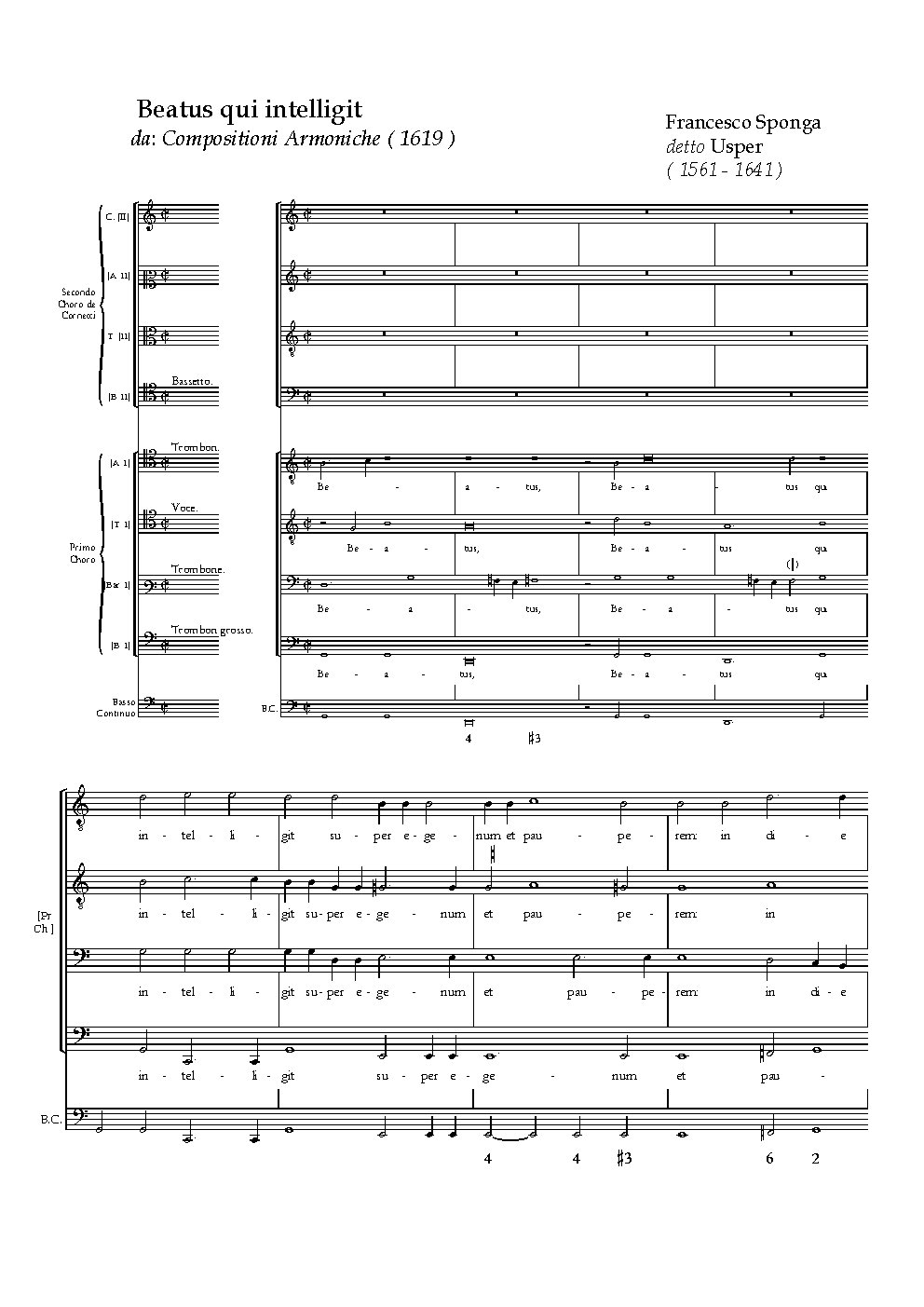 Beatus qui intelligit - Choir Script PDF Thumbnail