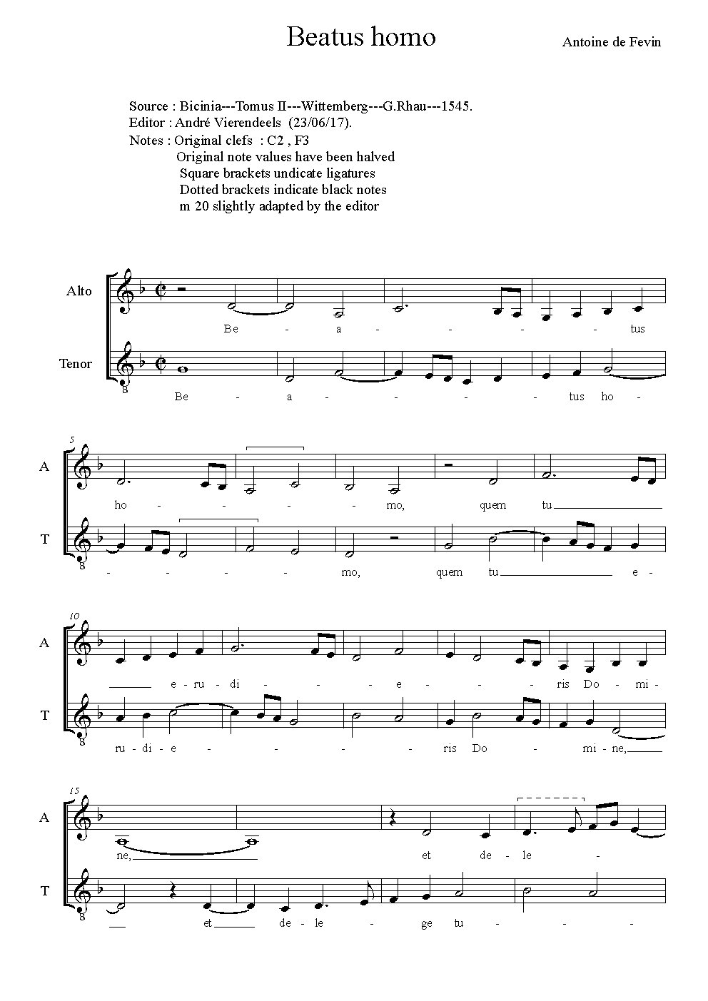 Beatus homo - Choir Script PDF Thumbnail