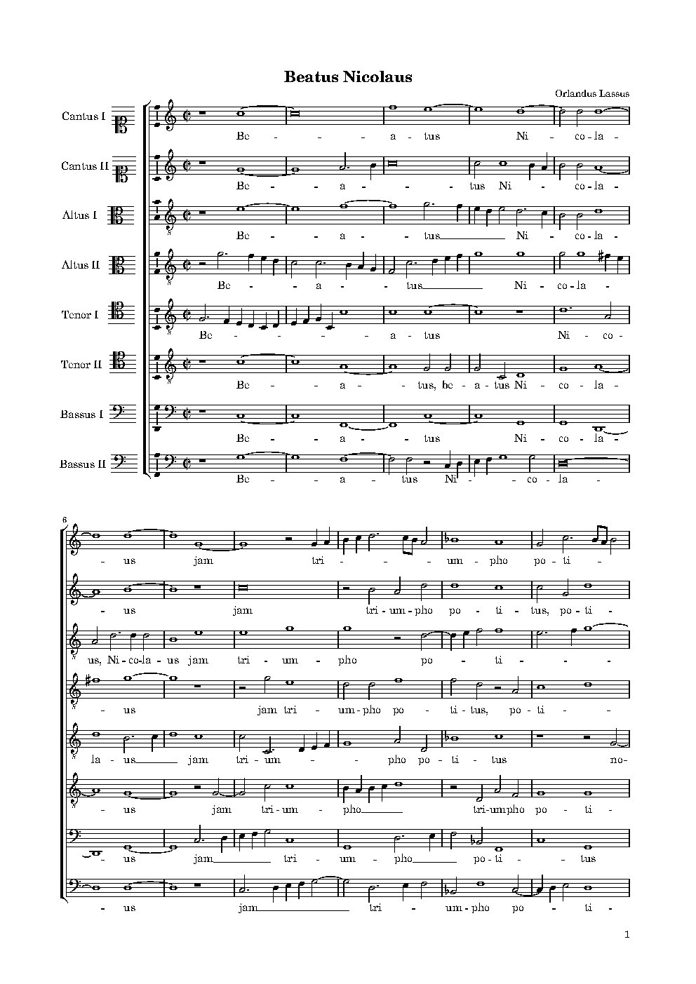 Beatus Nicolaus - Choir Script PDF Thumbnail