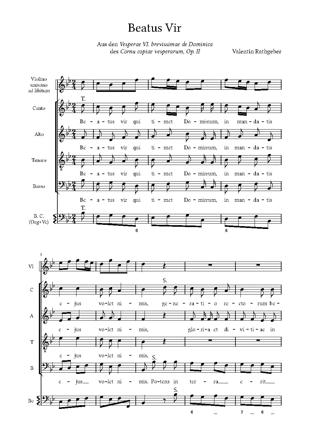 Beatus Vir, Op. II, No. 37 - Choir Script PDF Thumbnail