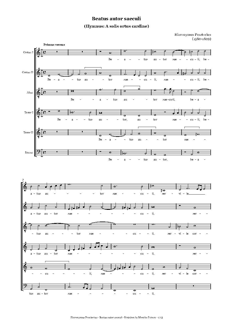 Beatus autor saeculi - Choir Script PDF Thumbnail