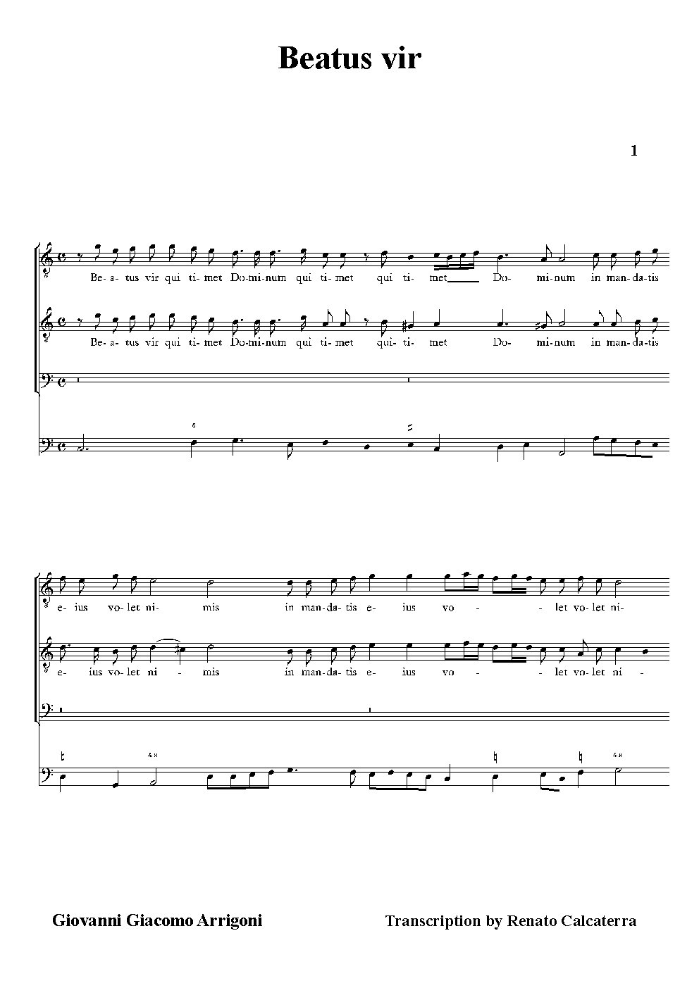 Beatus vir - Choir Script PDF Thumbnail