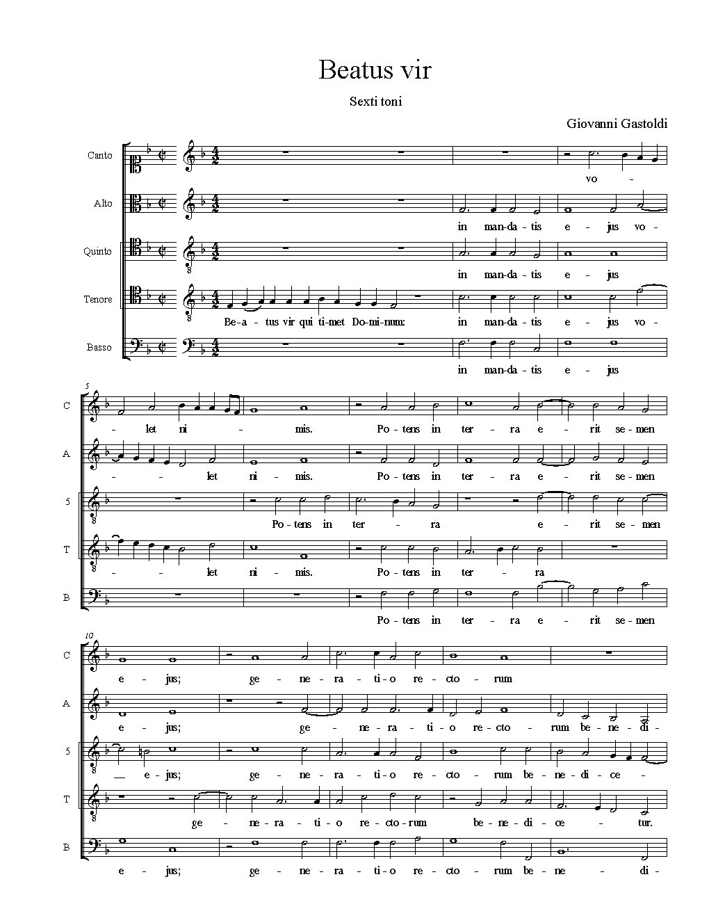 Beatus vir - Choir Script PDF Thumbnail